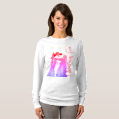 Roze en Paarse vakantiegericht T-shirt (Voorkant volledig)