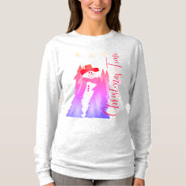 Roze en Paarse vakantiegericht T-shirt