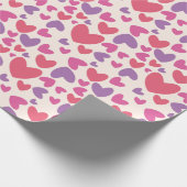 Roze en Paarse Valentijn die verpakt Cadeaupapier (Hoek)