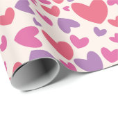 Roze en Paarse Valentijn die verpakt Cadeaupapier (Rol Hoek)