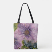Roze en Paarse ventilatoralcoholinkt Tote Bag (Achterkant)