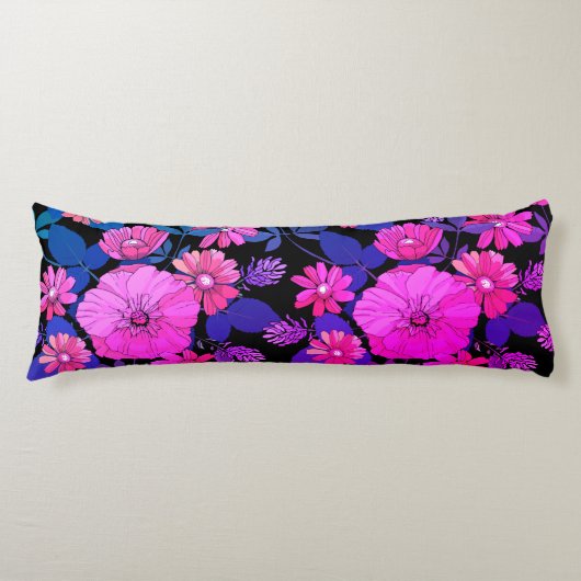 Roze en Paarse ventilatorventiel Lichaamskussen (Voorkant)
