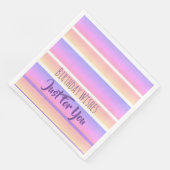 Roze en Paarse verjaardagswensen Papieren servette Servet (Hoek)