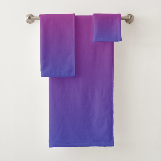Roze en paarse verloopkleuren bad handdoek (Insitu)