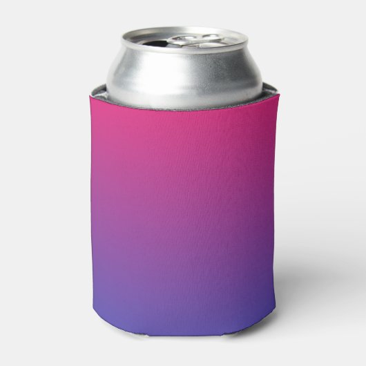 Roze en paarse verloopkleuren blikjeskoeler (Blikje Voorkant)
