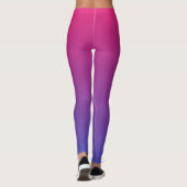 Roze en Paarse verloopkleuren Leggings (Achterkant)