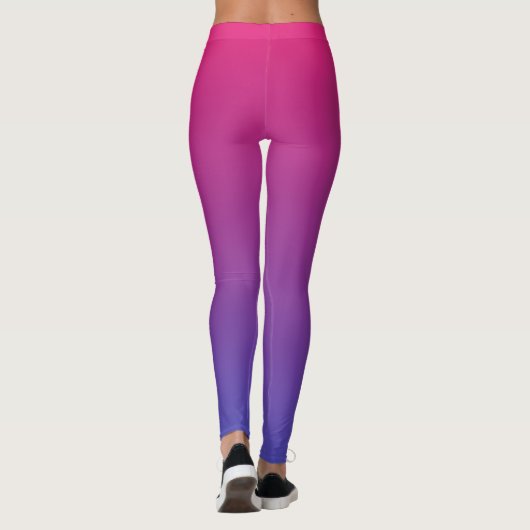 Roze en Paarse verloopkleuren Leggings (Achterkant)