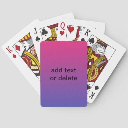 Roze en paarse verloopkleuren pokerkaarten (Achterkant)