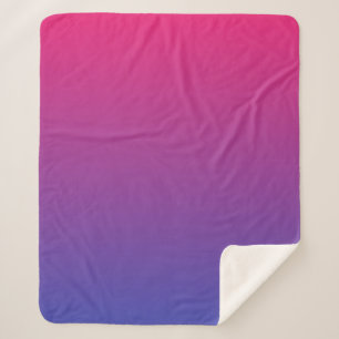 Roze en paarse verloopkleuren sherpa deken