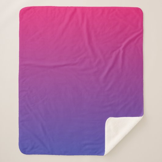 Roze en paarse verloopkleuren sherpa deken (Voorkant)