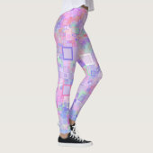 Roze en Paarse vierkantjes Leggings (Rechts)