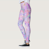 Roze en Paarse vierkantjes Leggings (Links)