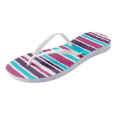 Roze en Paarse violette strips Teenslippers (Schuin)