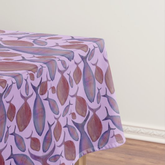Roze en Paarse vis Tafelkleed (Voorbeeld)
