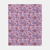 Roze en Paarse visdeken Fleece Deken (Voorkant)
