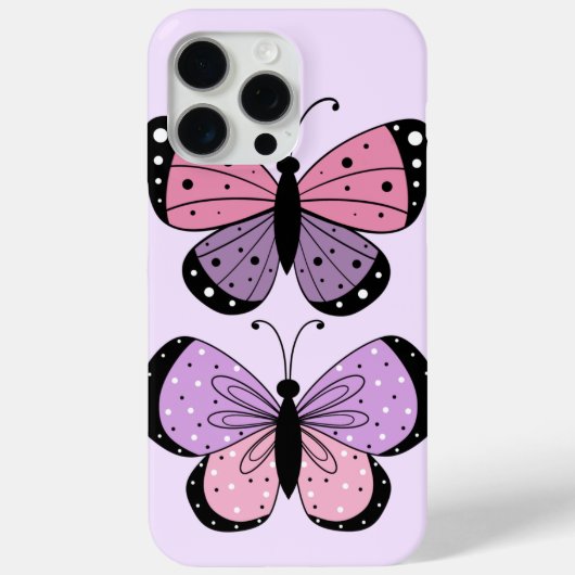 Roze en paarse vlinder  Case-Mate iPhone case (Achterkant)