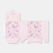 Roze en Paarse Vlinder Custom Baby shower Bedankdoosjes (Uitgevouwen)
