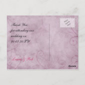 roze en paarse  vlinder Dank u Briefkaart (Achterkant)