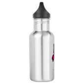 Roze en Paarse vlinder gepersonaliseerd Waterfles (Links)