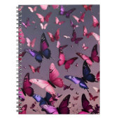 Roze en Paarse Vlinder Journaal Notitieboek (Voorkant)