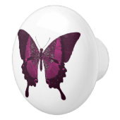Roze en Paarse vlinder Keramische Knop (Rechts)