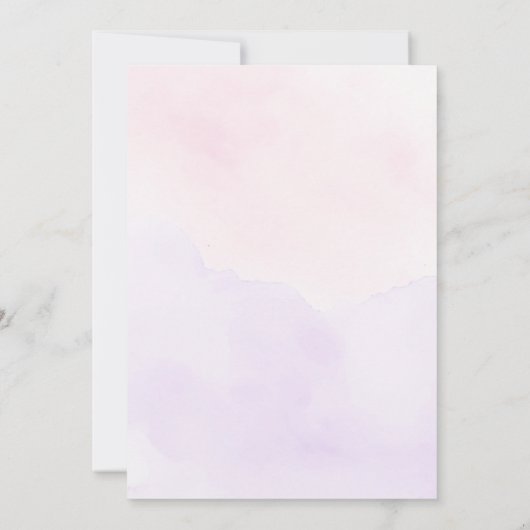 Roze en Paarse Vlinder Quinceañera Uitnodiging (Achterkant)