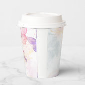 Roze en Paarse vlinderpapier cup Papieren Bekers (Links)