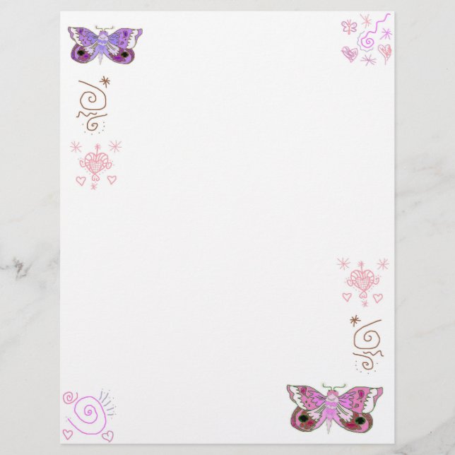 Roze en Paarse Vlinders Boek van Schaduwpagina's (Voorkant)