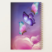 Roze en paarse vlinders klein planner (Achterkant)