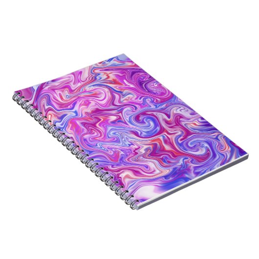 Roze en Paarse vloeibare metalen Notitieboek (Rechterzijde)