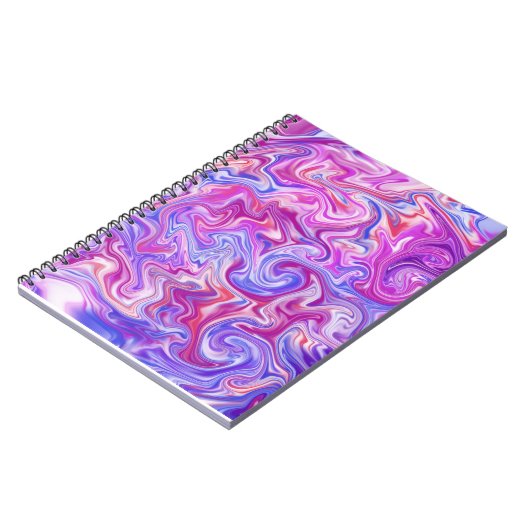 Roze en Paarse vloeibare metalen Notitieboek (Linkerzijde)