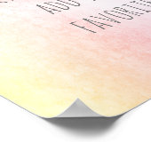 roze en paarse voeg uw eigen waterverf toe poster (Hoek)