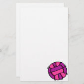 Roze en Paarse volleybal Briefpapier (Voorkant / Achterkant)
