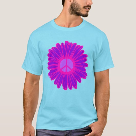 Roze en Paarse vredesdagen T-shirt (Voorkant)