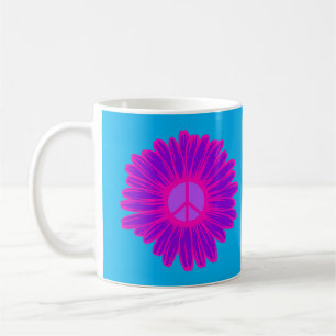 Roze En Paarse Vredesmargriet Koffiemok