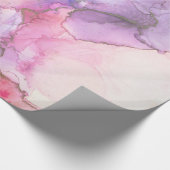 Roze en Paarse Waterverf Abstract Cadeaupapier (Hoek)