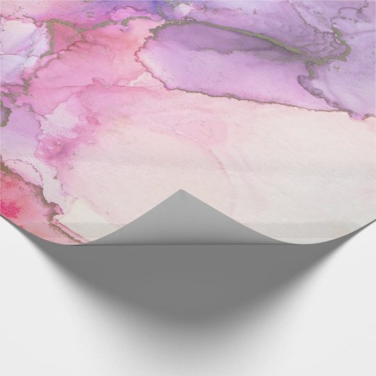 Roze en Paarse Waterverf Abstract Cadeaupapier (Hoek)
