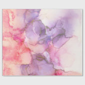 Roze en Paarse Waterverf Abstract Cadeaupapier (Vlak)