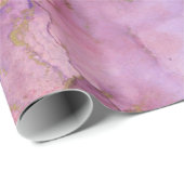 Roze en Paarse Waterverf Abstract Cadeaupapier (Rol Hoek)