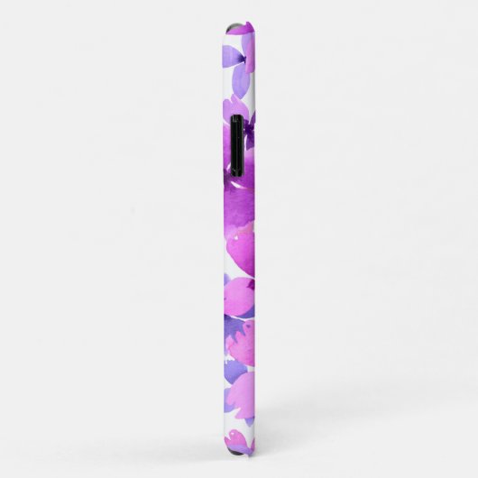 Roze en Paarse Waterverf bloemen Case-Mate iPhone Case (Achterkant/rechts)
