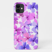 Roze en Paarse Waterverf bloemen Case-Mate iPhone Case (Achterkant)