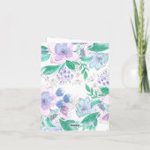 Roze en Paarse Waterverf Blossoms Moederdag Kaart (Achterkant)