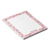 Roze en Paarse Waterverf boekpatroonbibliotheek Notitieblok (Schuin)