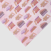 Roze en Paarse Waterverf boekpatroonbibliotheek Tissuepapier (Detail)