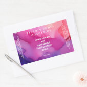 Roze en Paarse waterverf Cosmetica Label (Envelop)