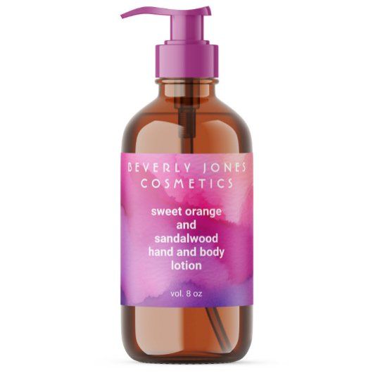 Roze en Paarse waterverf Cosmetica Label