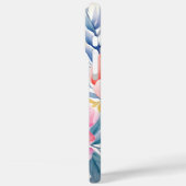Roze en paarse waterverf floraal Case-Mate iPhone case (Achterkant / Links)