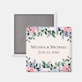 Roze en Paarse Waterverf Magneet (Voorkant / Achterkant)