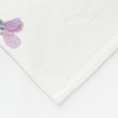 Roze en paarse waterverf op maat fleece deken (Hoek)