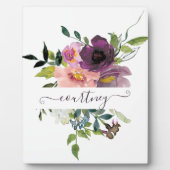 Roze en paarse waterverf op maat fotoplaat (Voorkant)